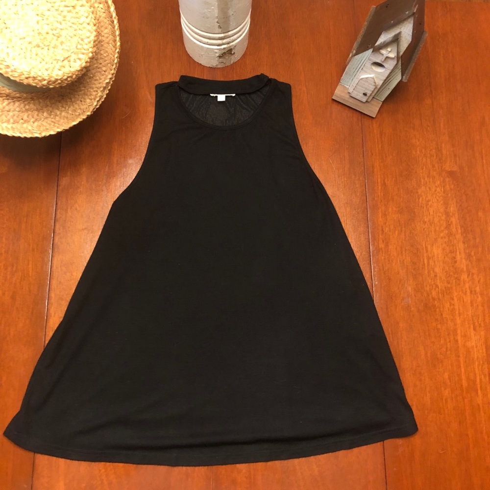 Black Choker Neck Sleeveless Top